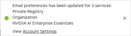Notification Email Preferences Confirm