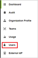 Organization Users Navigation