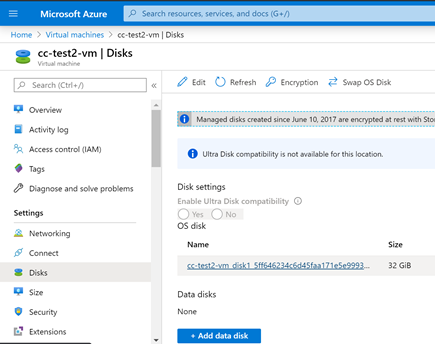 Azure Create Data Disk