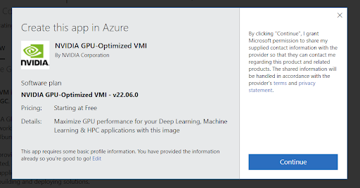 Azure GPU App Create