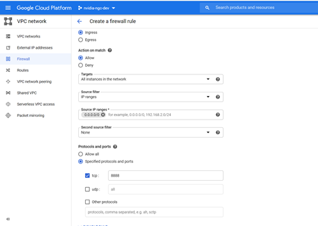 UI Create Firewall Rule