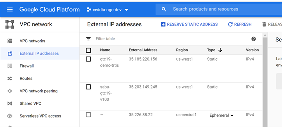 UI External IP Addresses