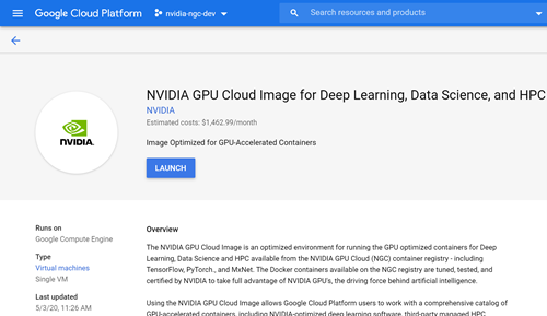 UI Launch on Compute Engine
