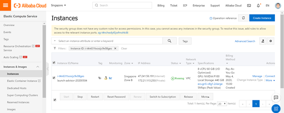 UI Start Stop Delete VM