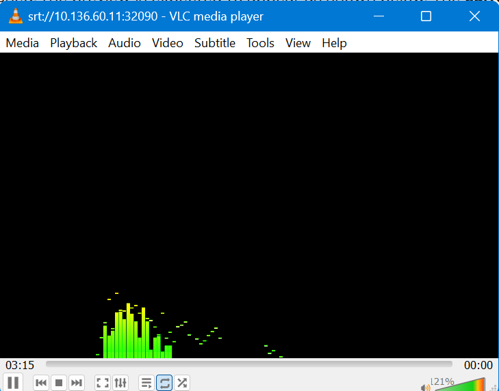 VLC preview with Studio Voice enhanced audio