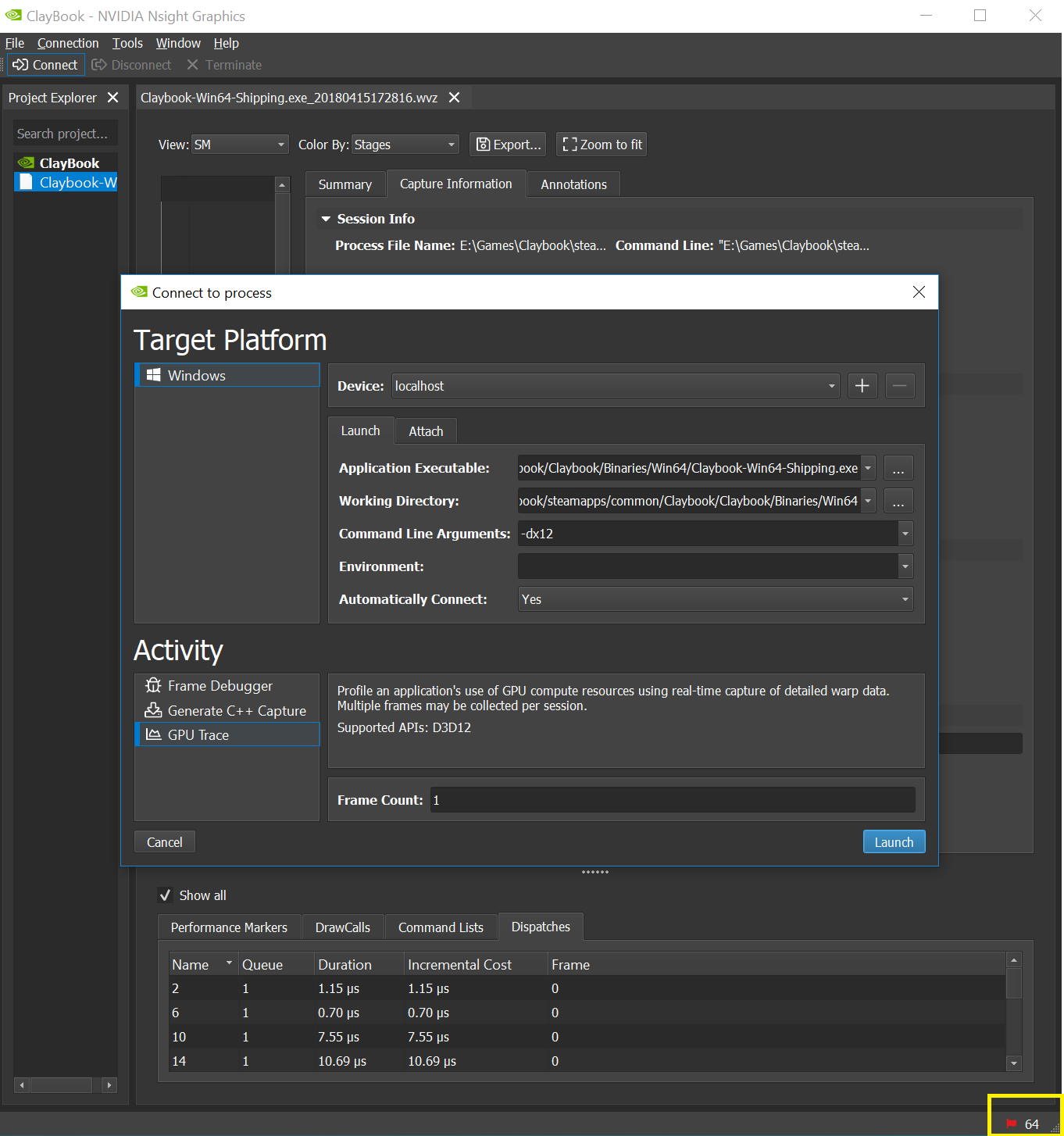 Steam ship exe. NVIDIA Nsight. NVIDIA debug Mode.