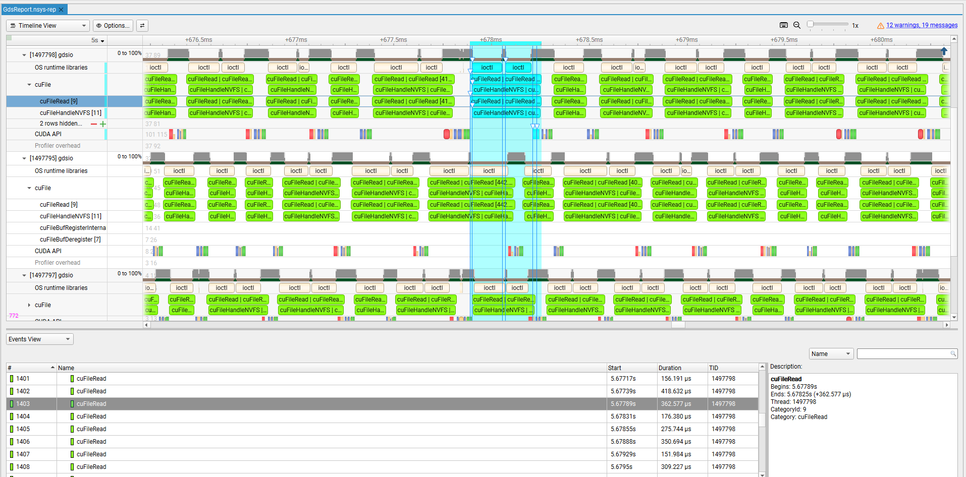 GDS NVTX trace example