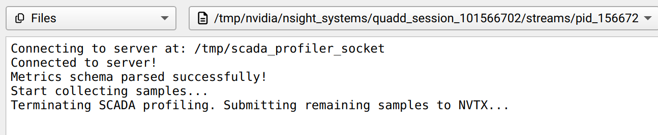 SCADA metrics log files
