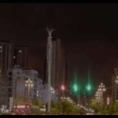 Animated reconstruction showing a countdown traffic timer decrementing