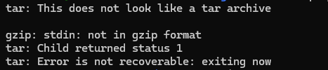 1-click deploy package deploy-aws-cns.tar.gz untar failure