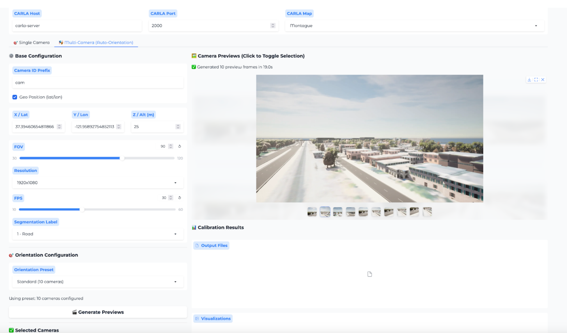 Accelerated Multi-Angle Setup Interface