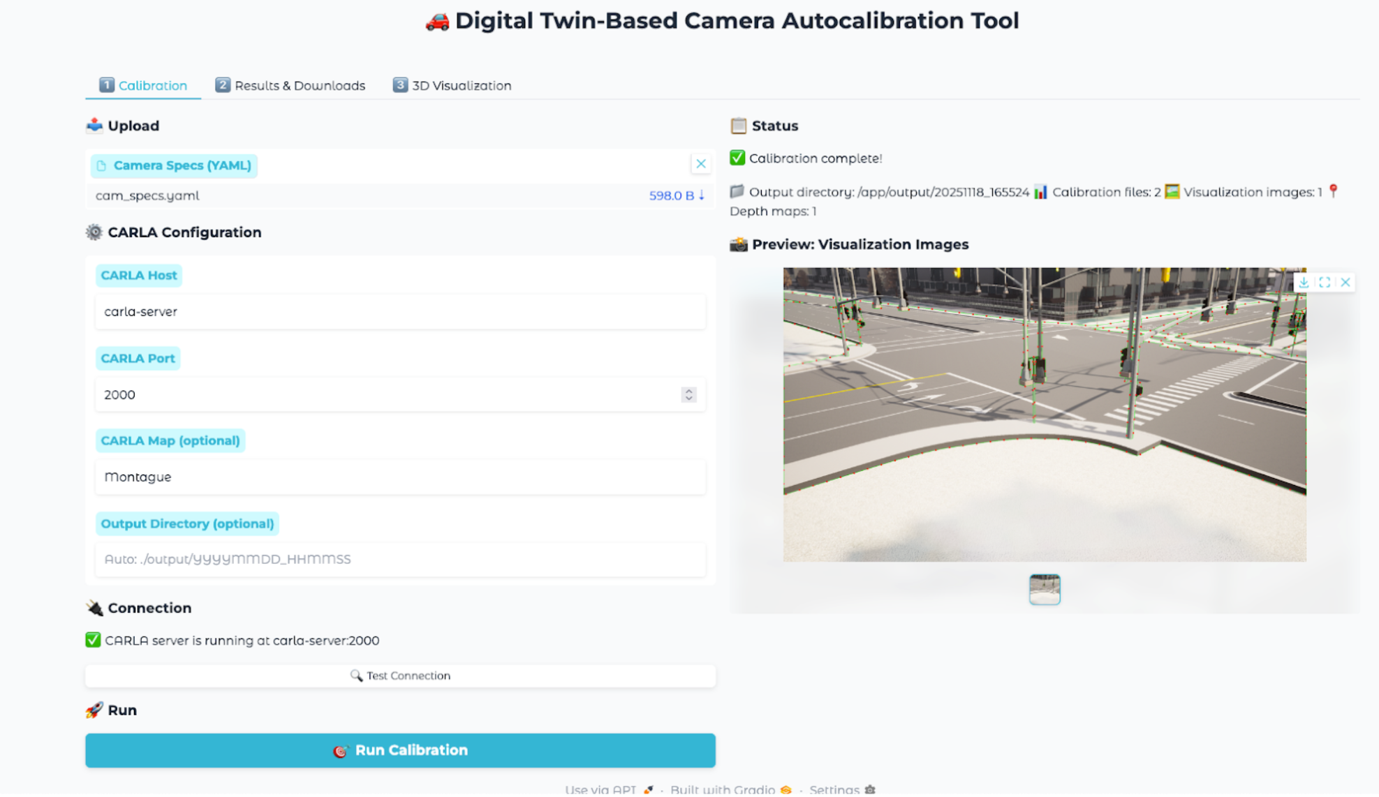 Automatic Calibration Interface