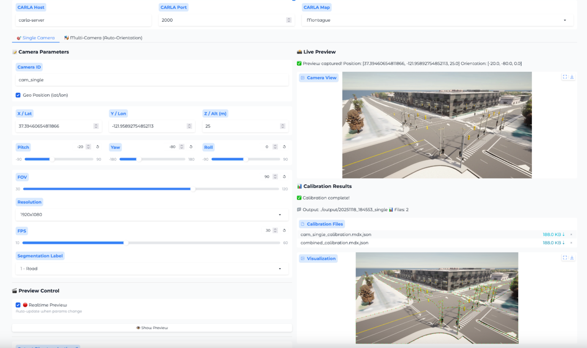 Precision Manual Calibration Interface