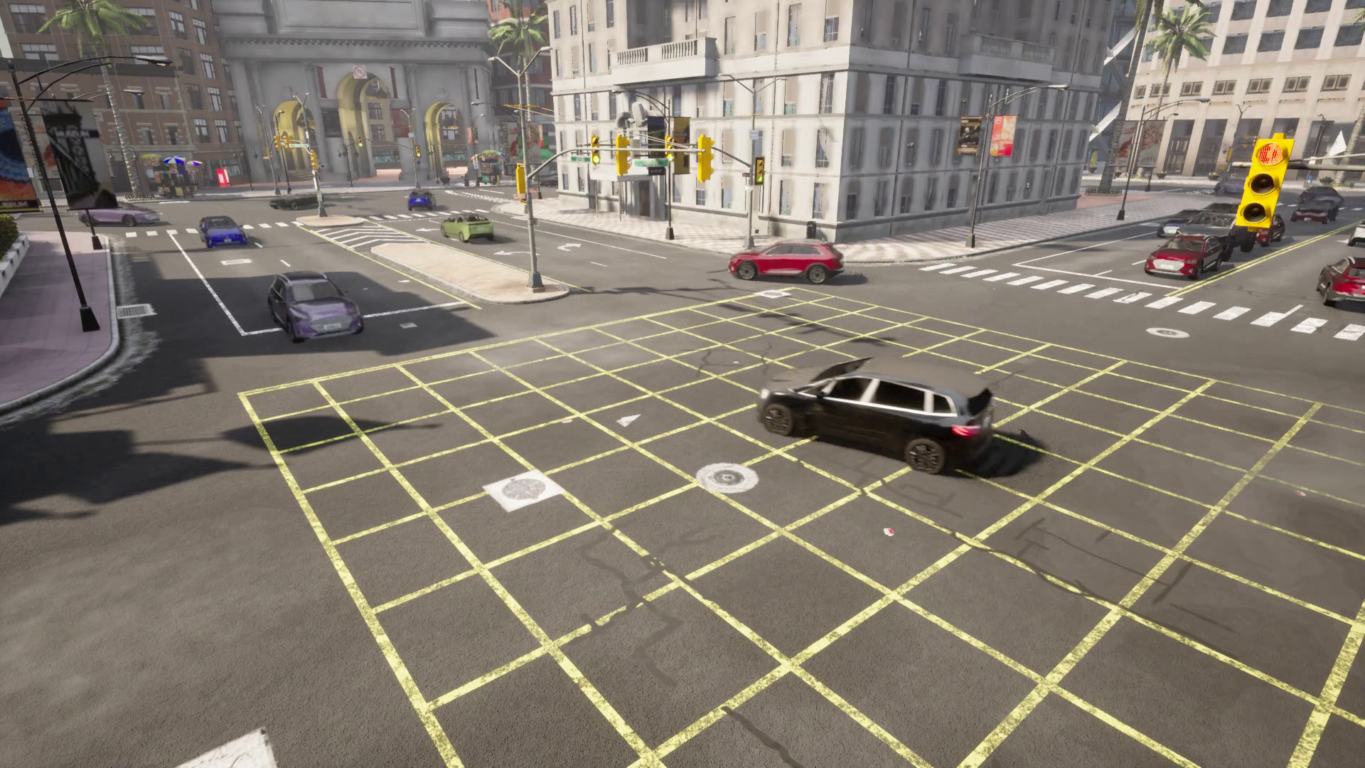 Base simulation RGB output from CARLA