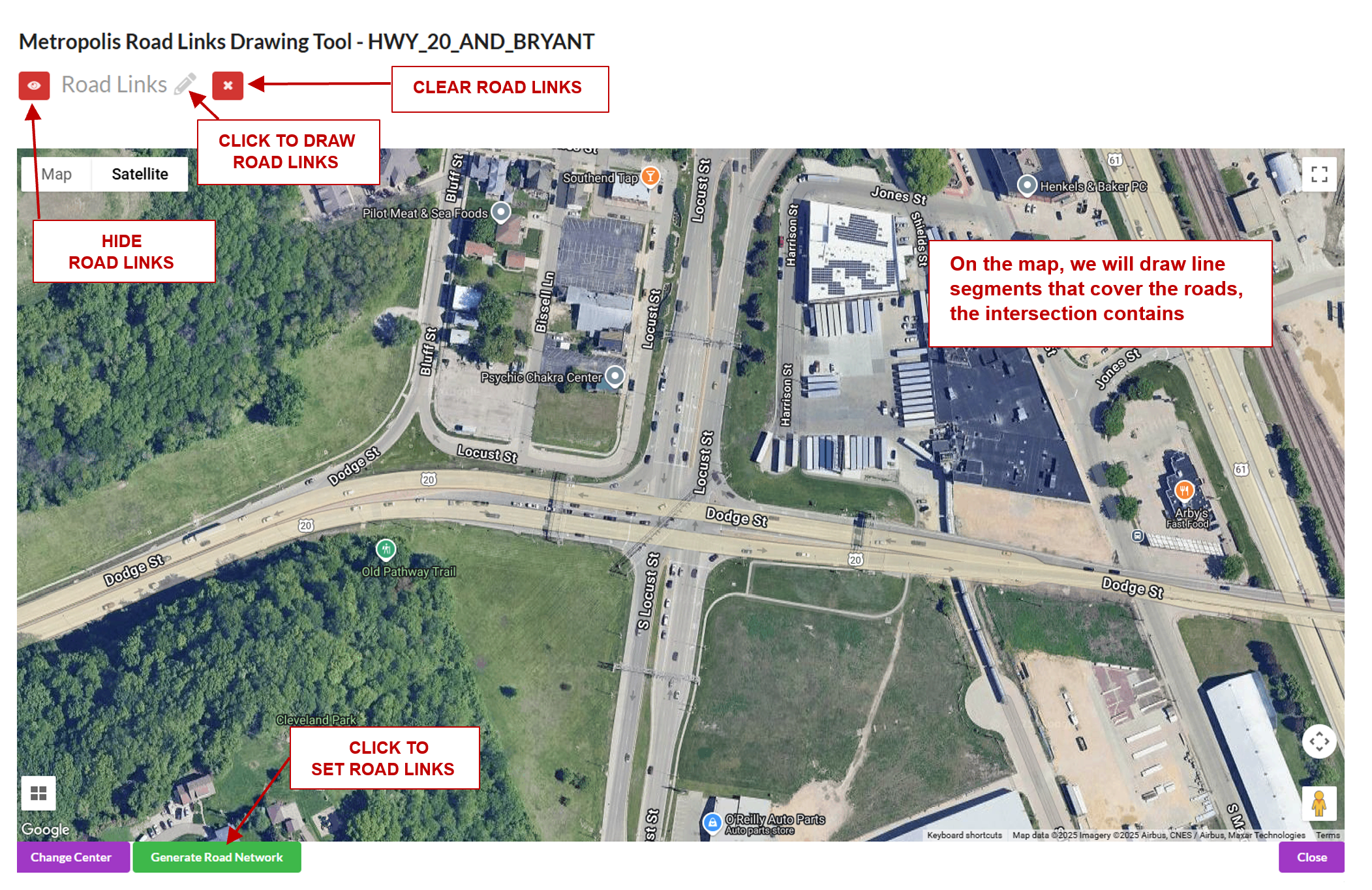Road Link Generation Step 1
