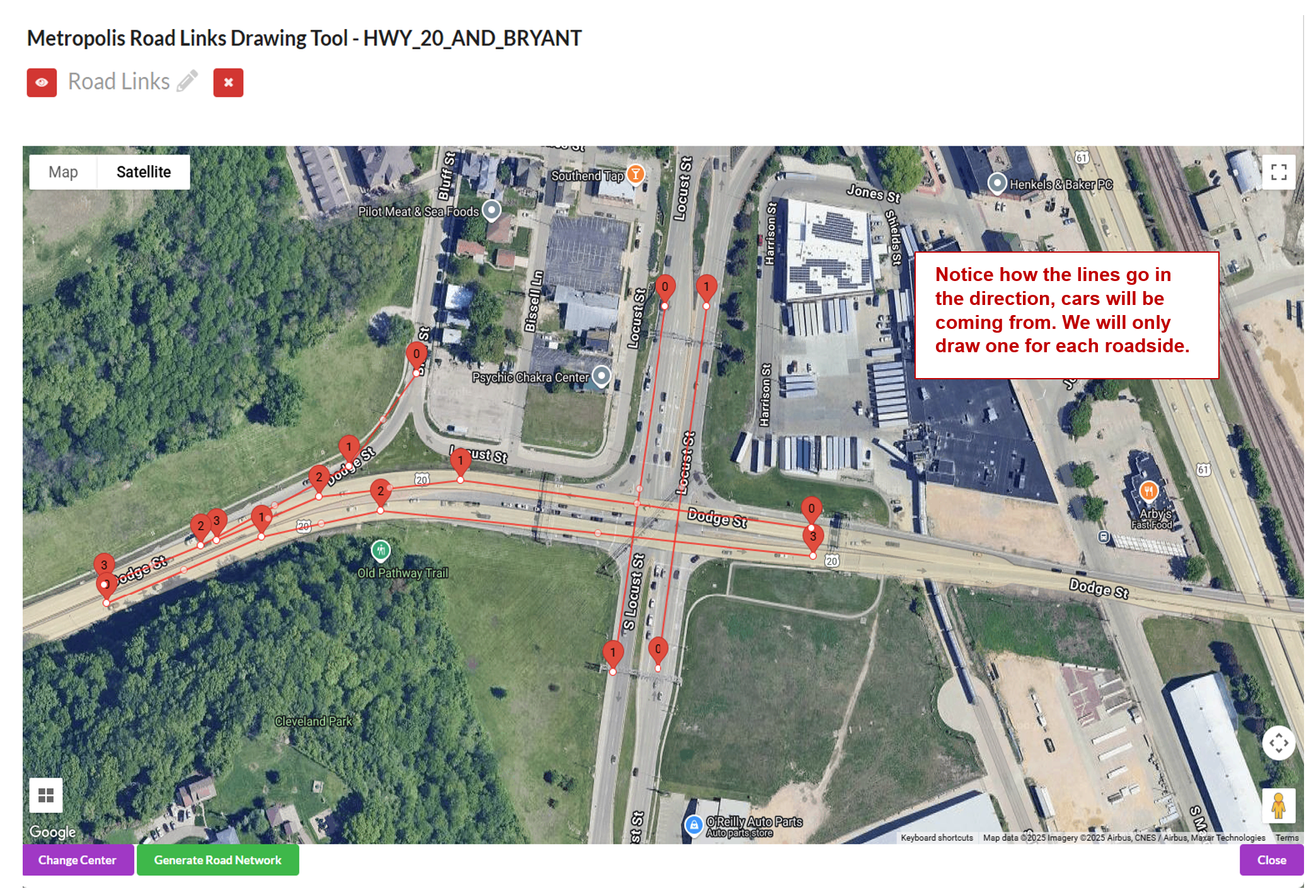 Road Link Generation Step 2