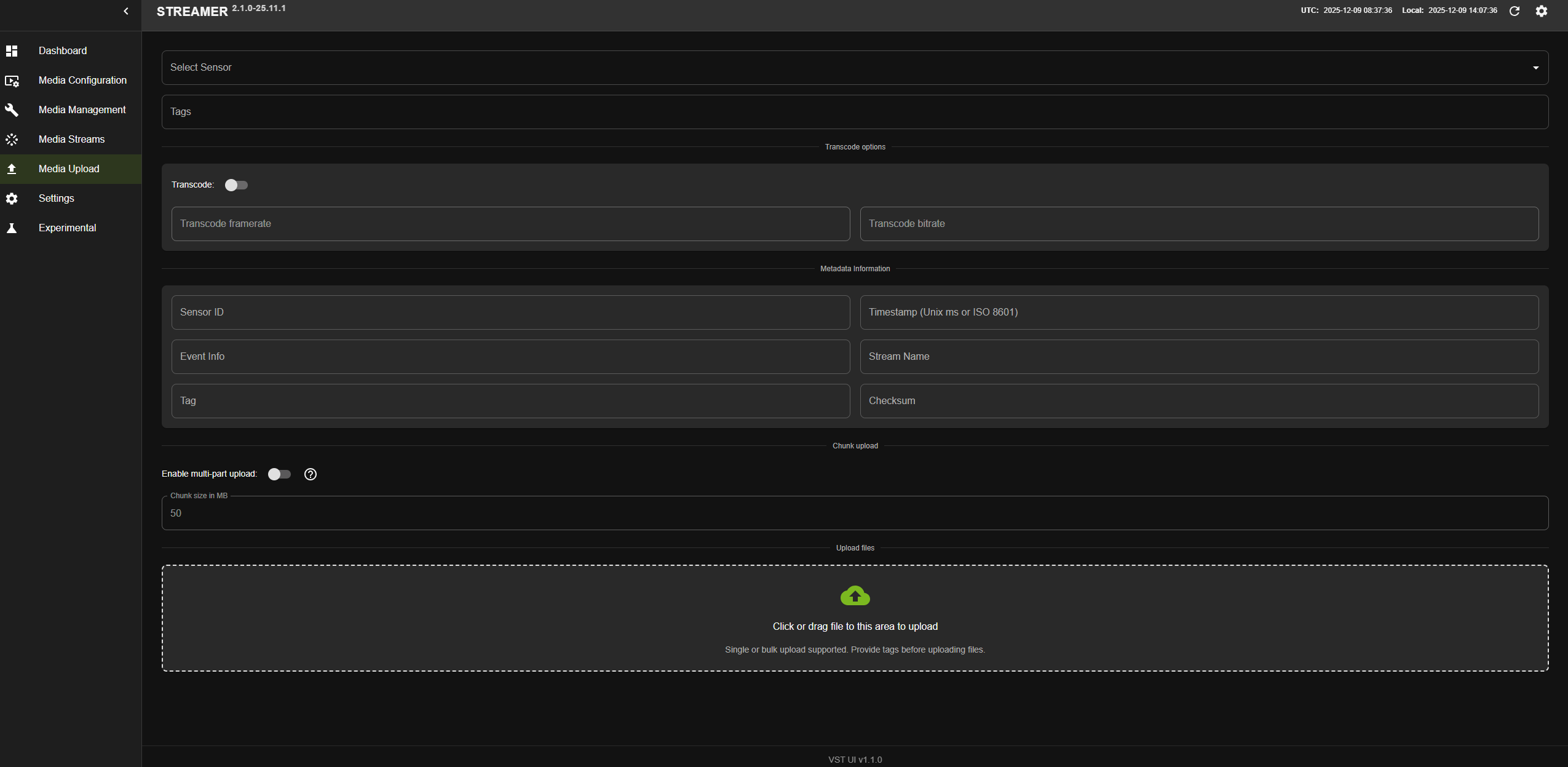 NVStreamer File Upload