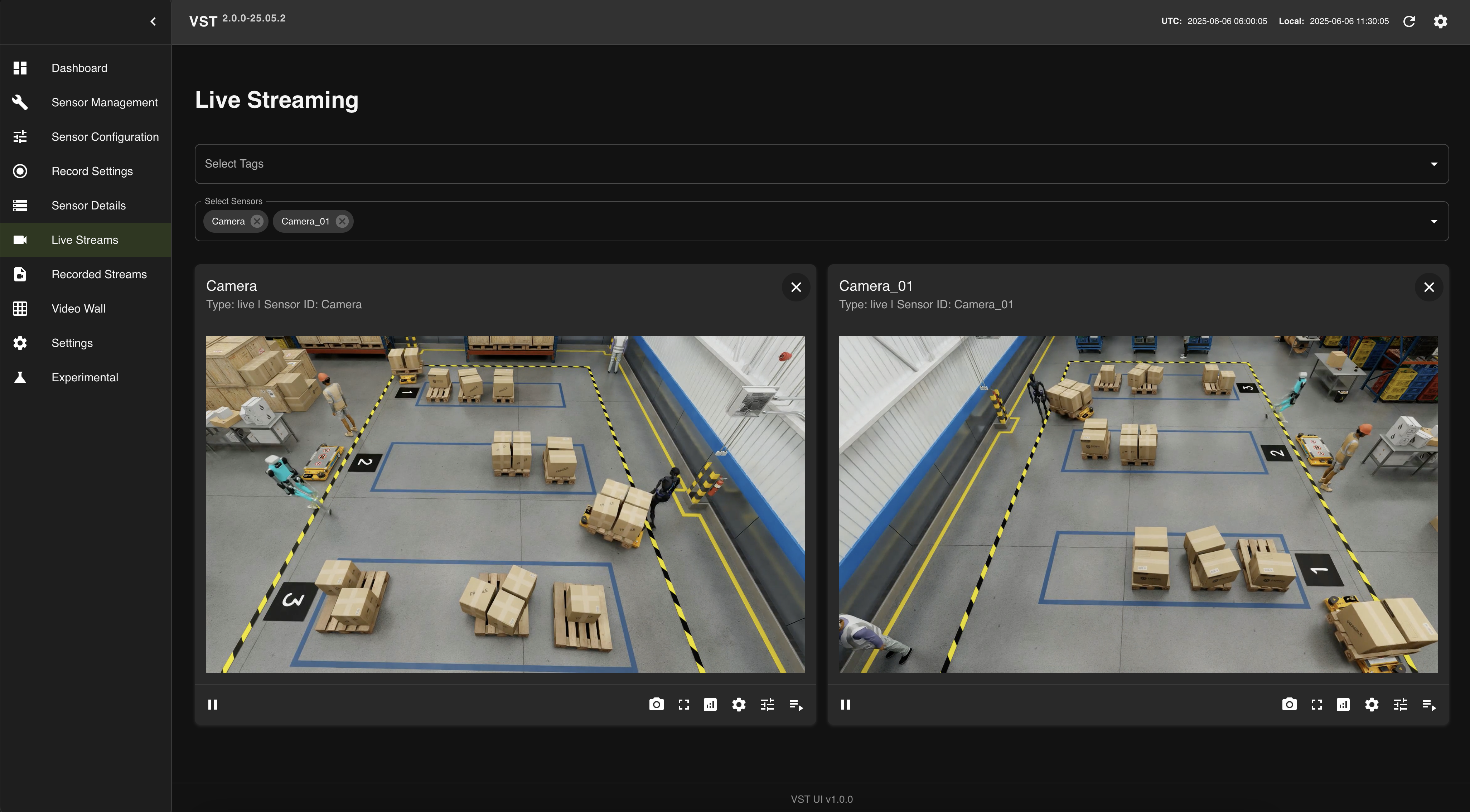 VIOS WebUI camera stream.