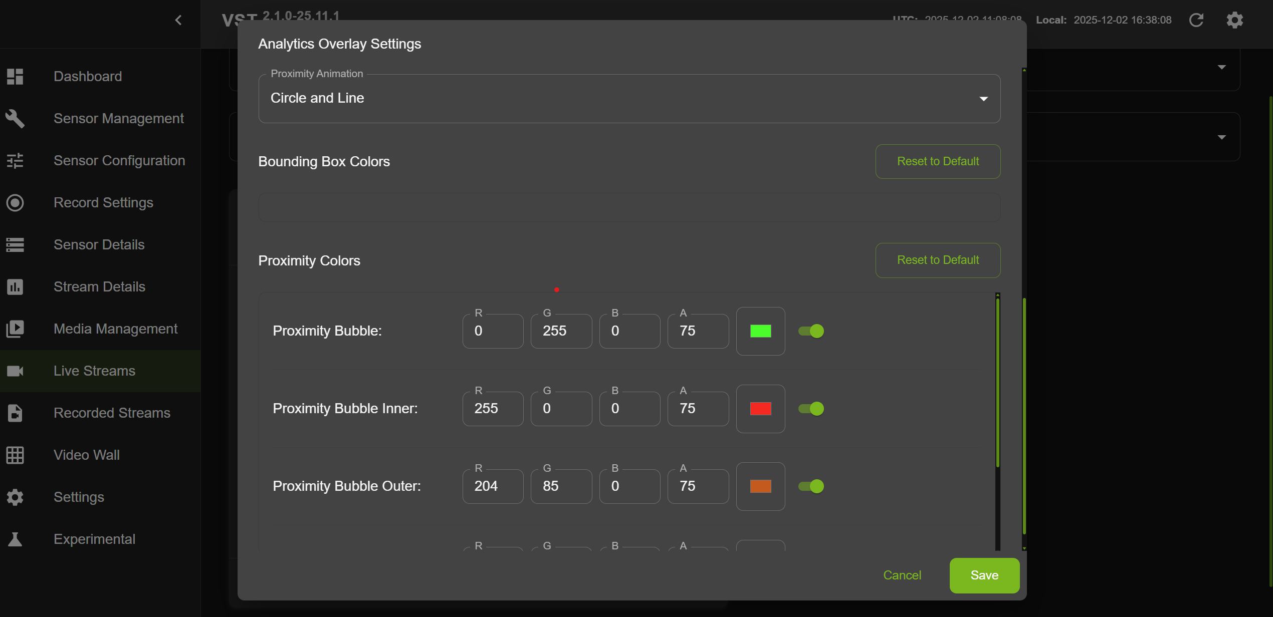 VIOS Overlay Settings