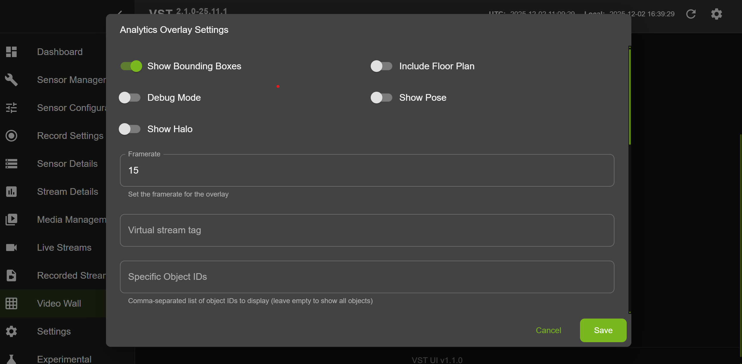 VIOS Overlay Settings