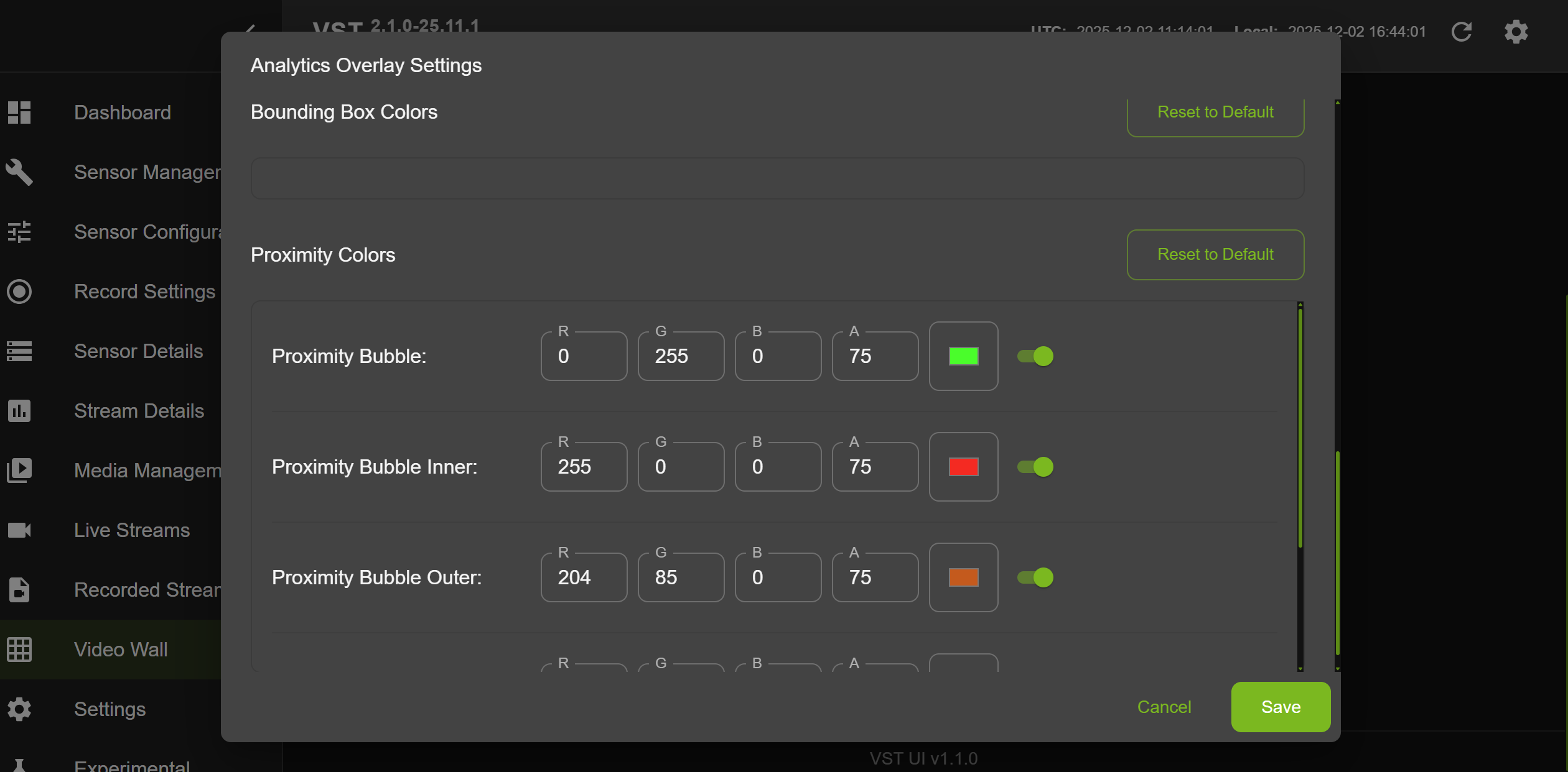 VIOS Overlay Settings