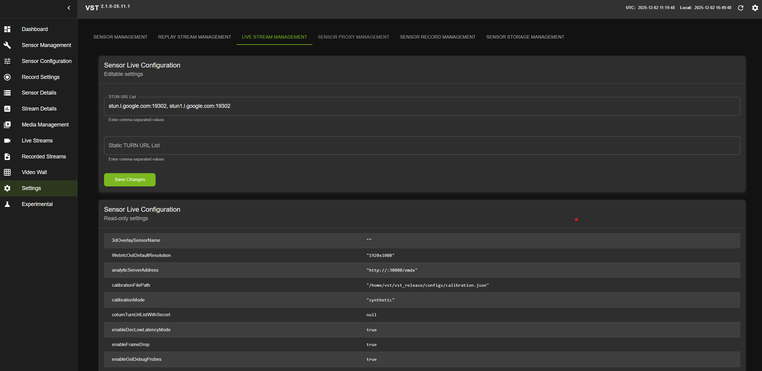 VIOS WebUI VIOS Settings