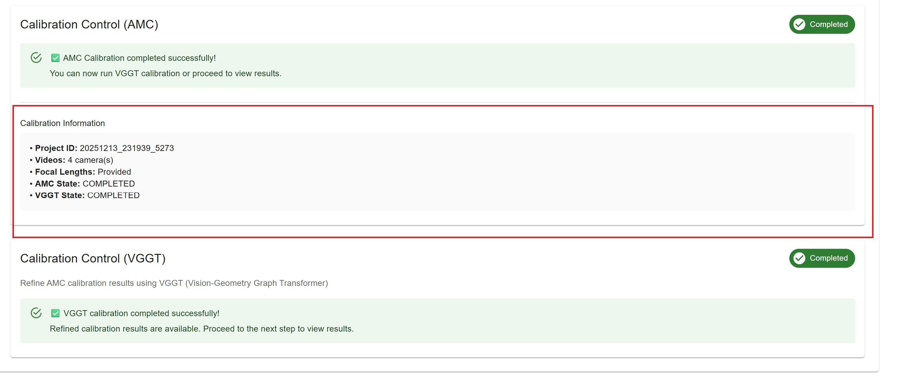Calibration Information