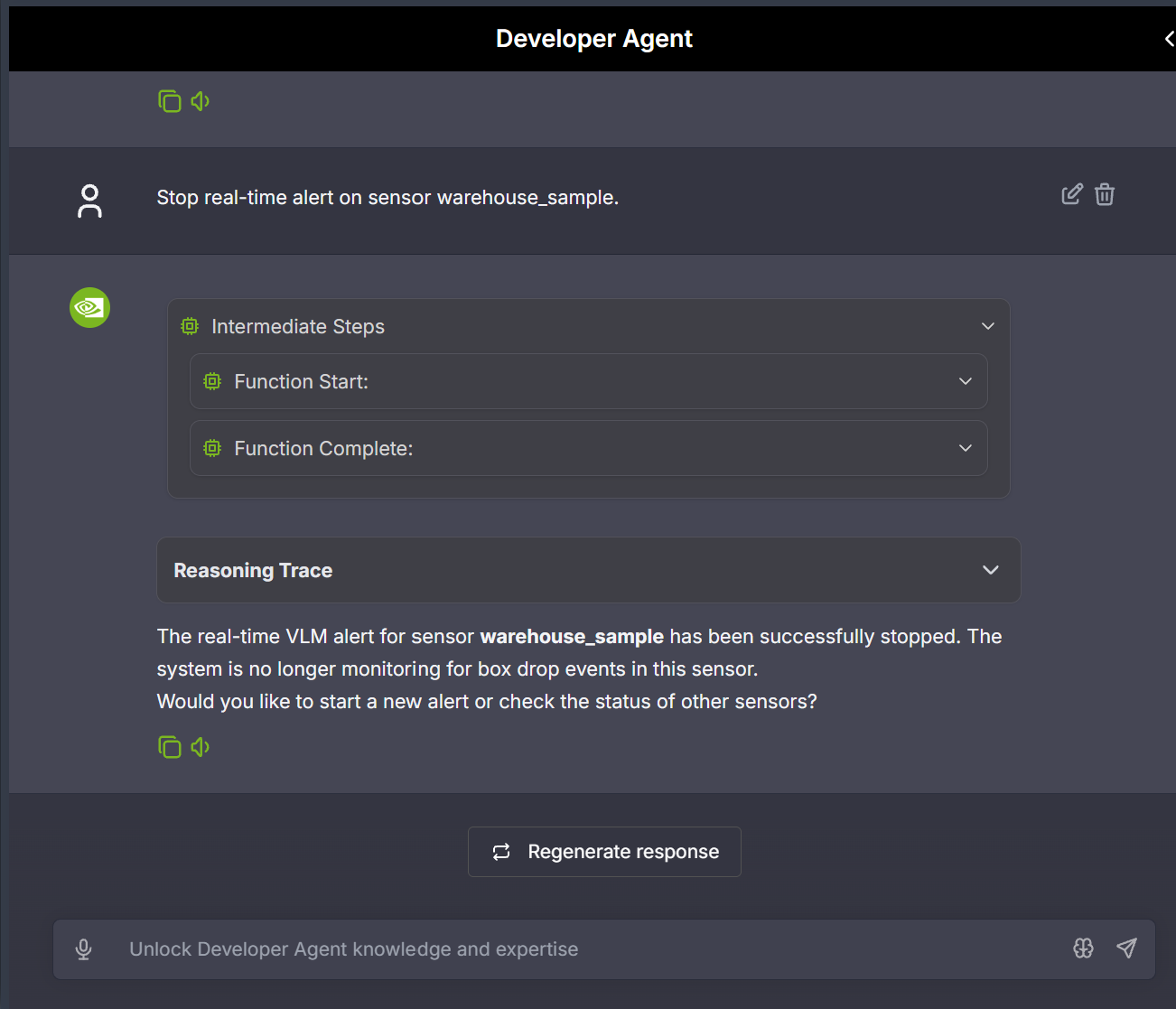Stop Real-Time Alert
