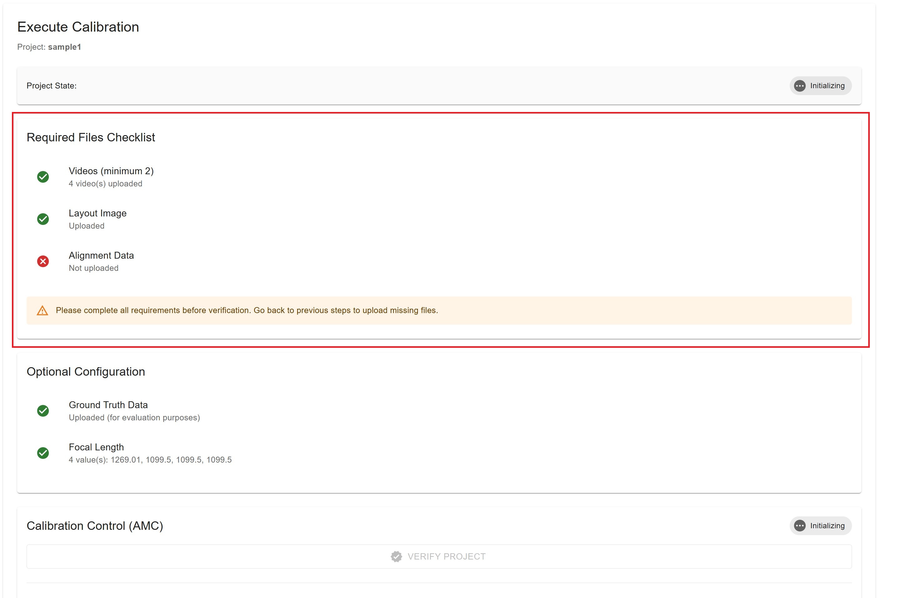 Requirements Checklist