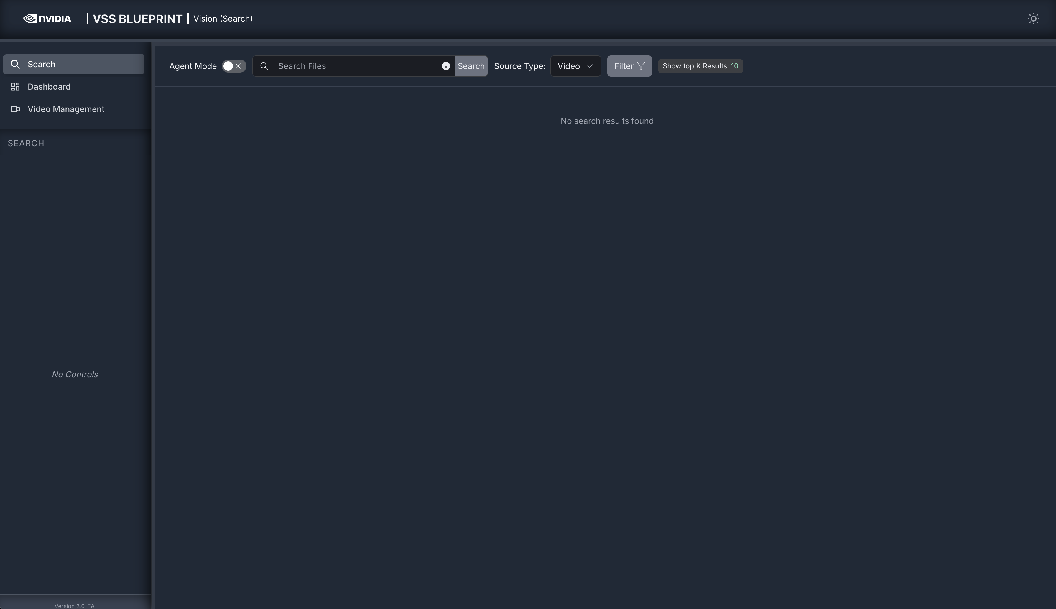 VSS Reference User Interface - Search Tab Overview