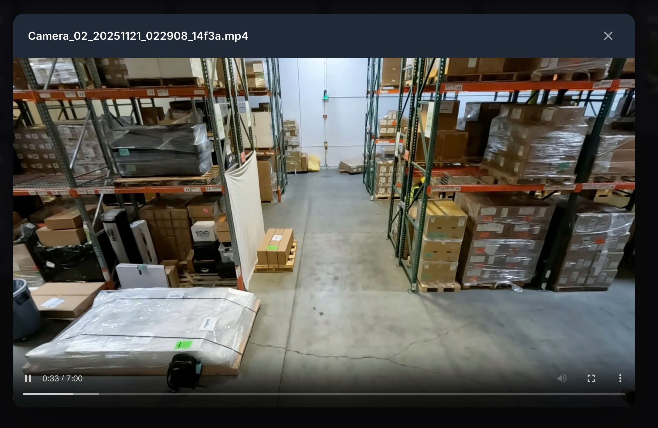 VSS Reference User Interface - Search Tab - Video Playback