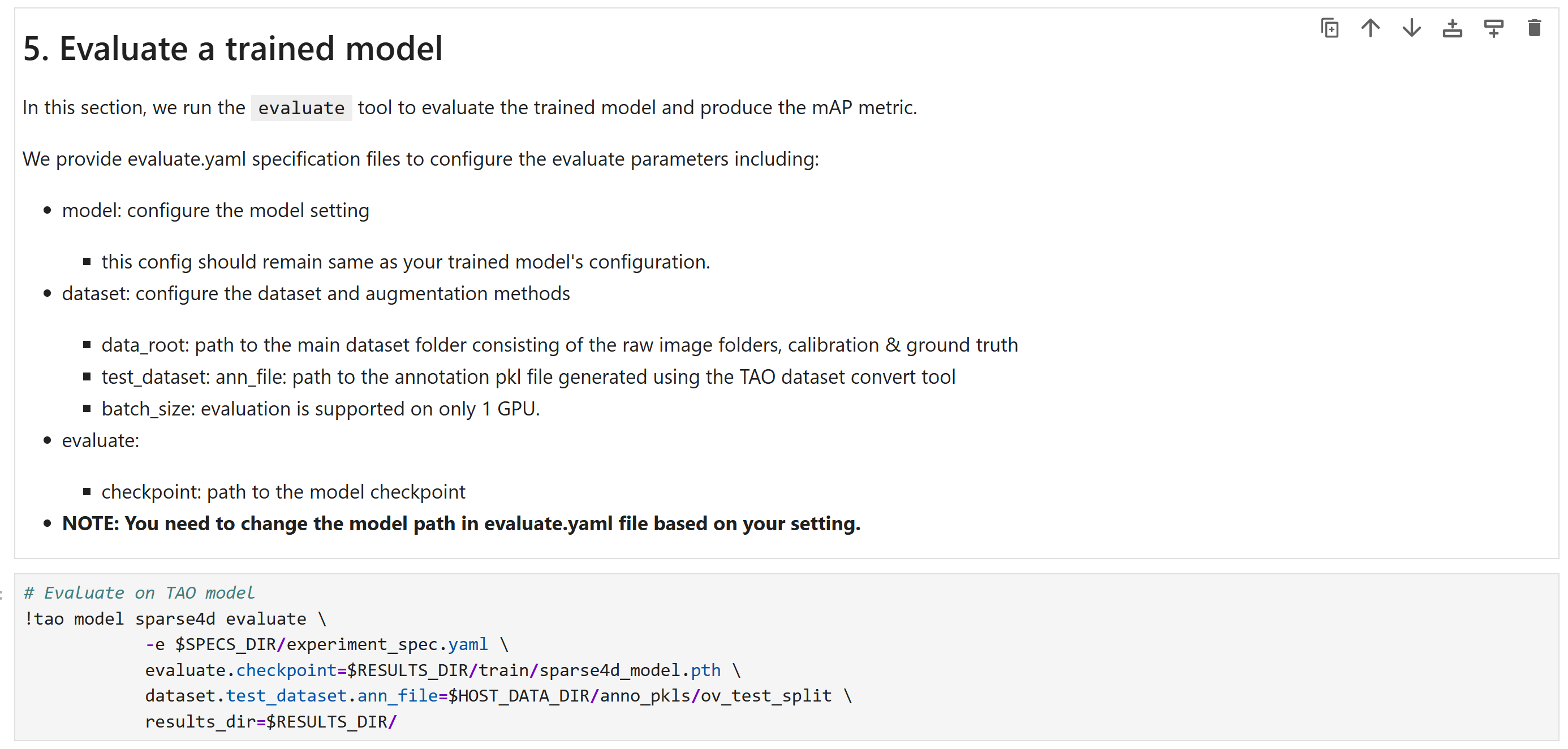TAO Sparse4D Evaluation