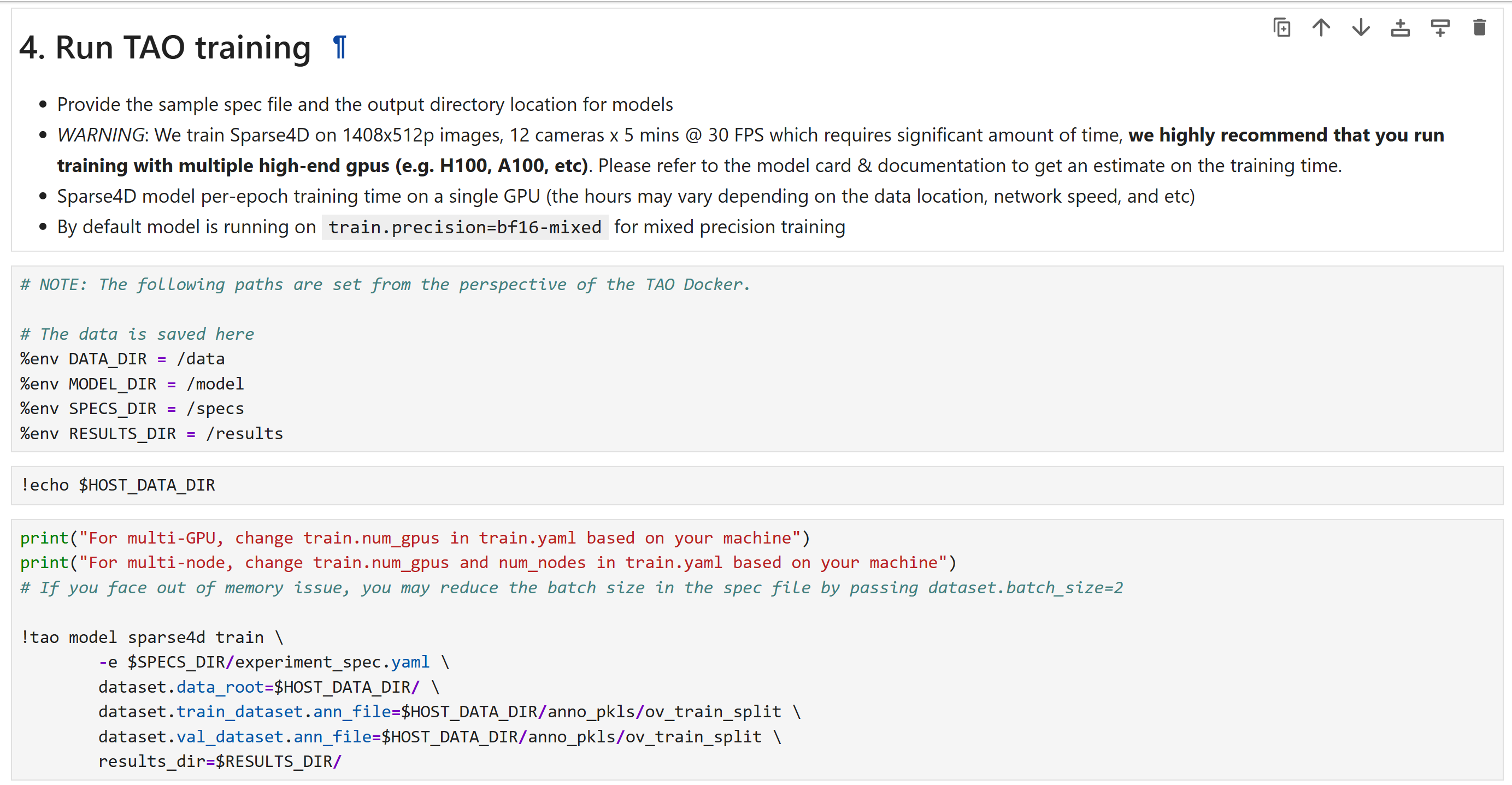 TAO Sparse4D Finetuning