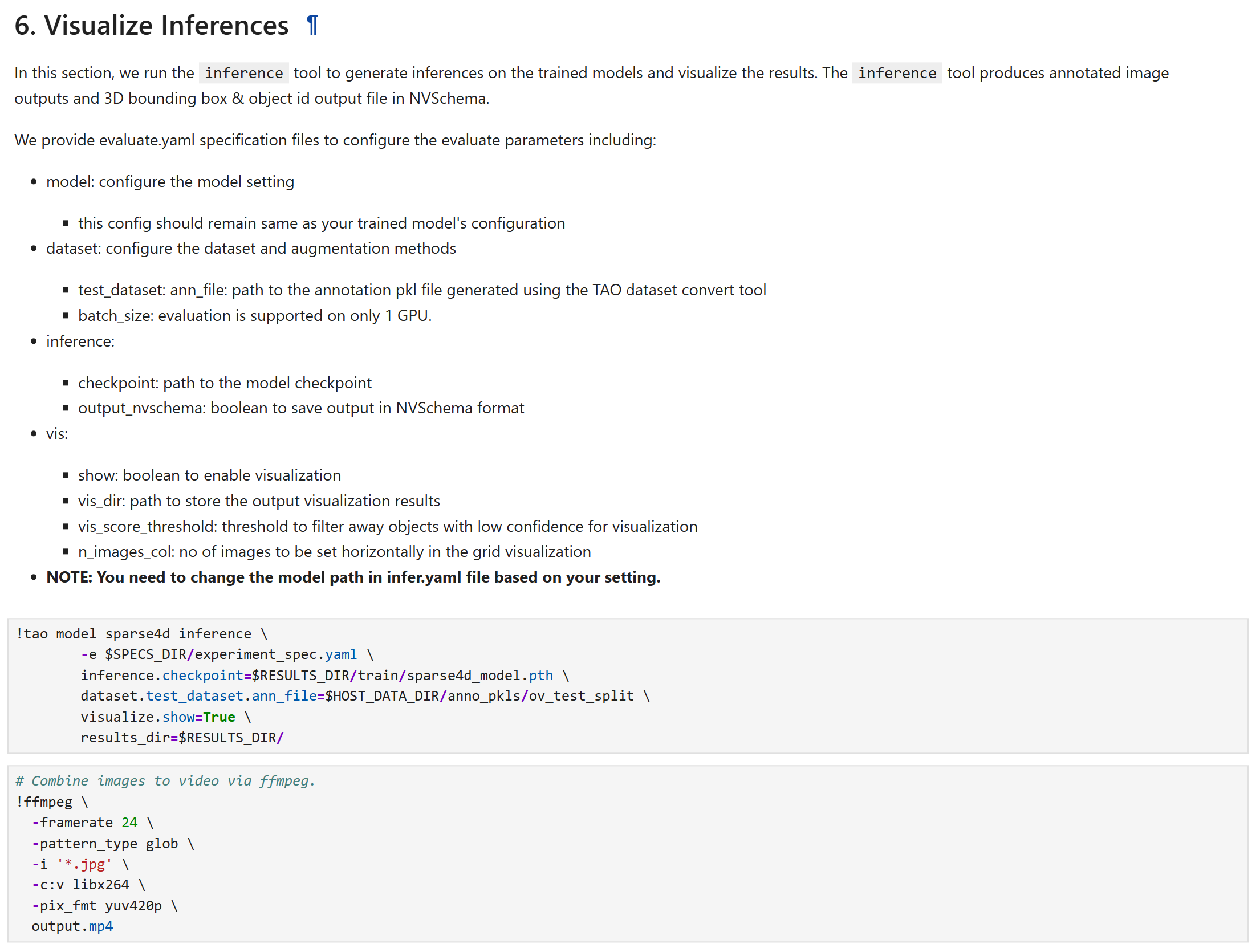 TAO Sparse4D Inference