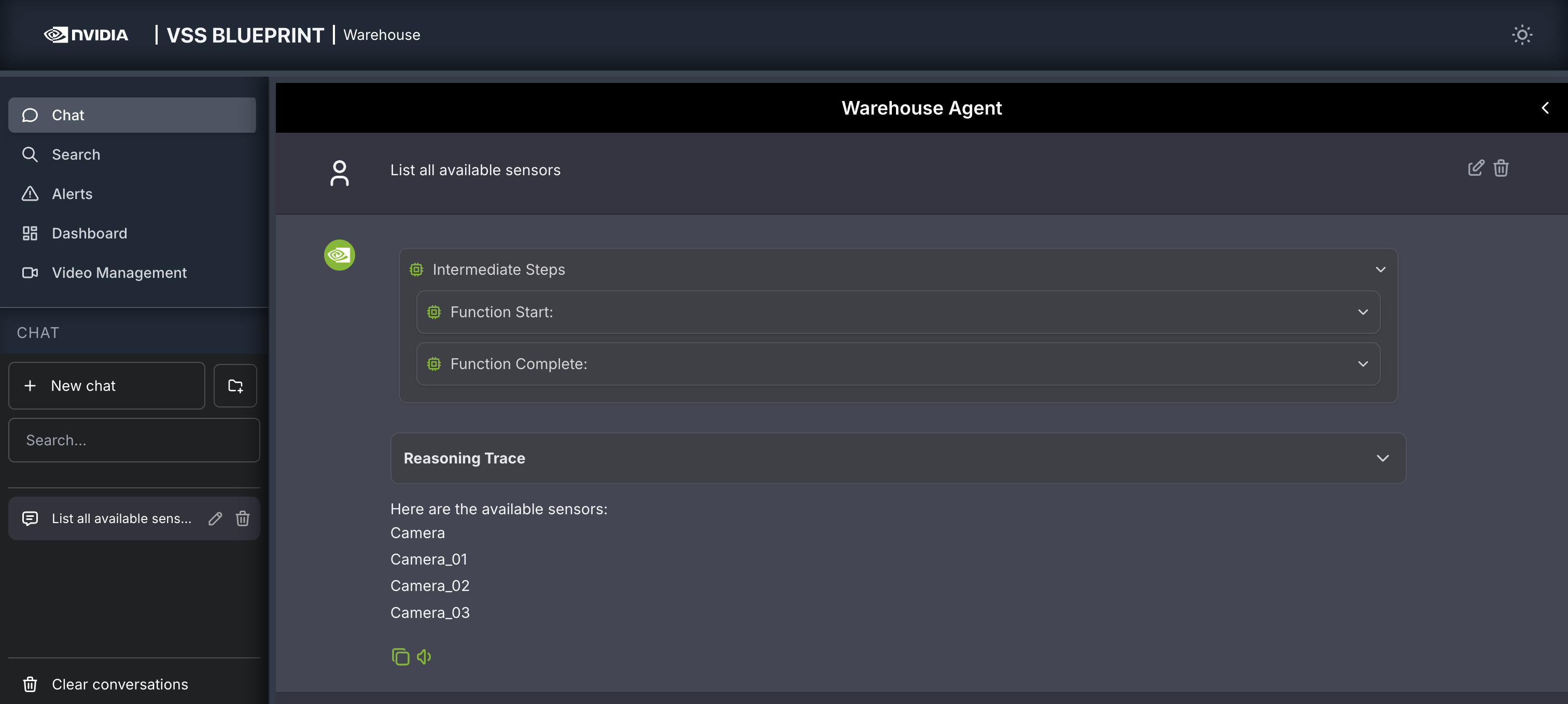 Listing available sensors