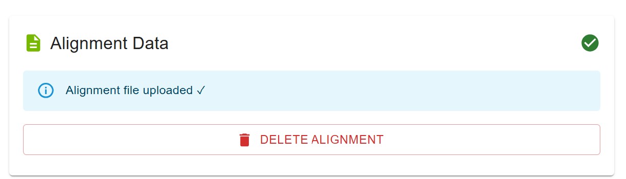 Alignment Upload