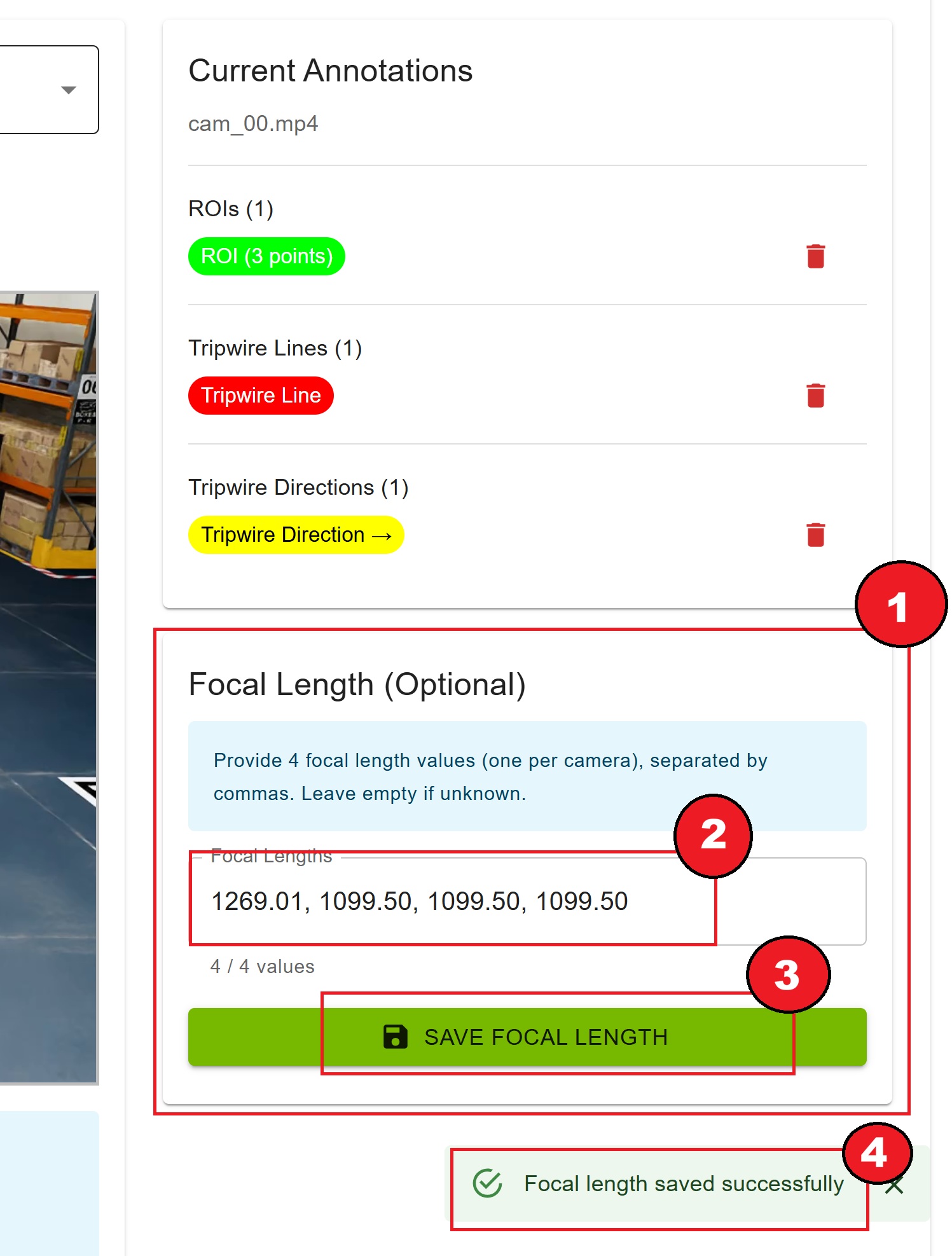 Focal Length Configuration