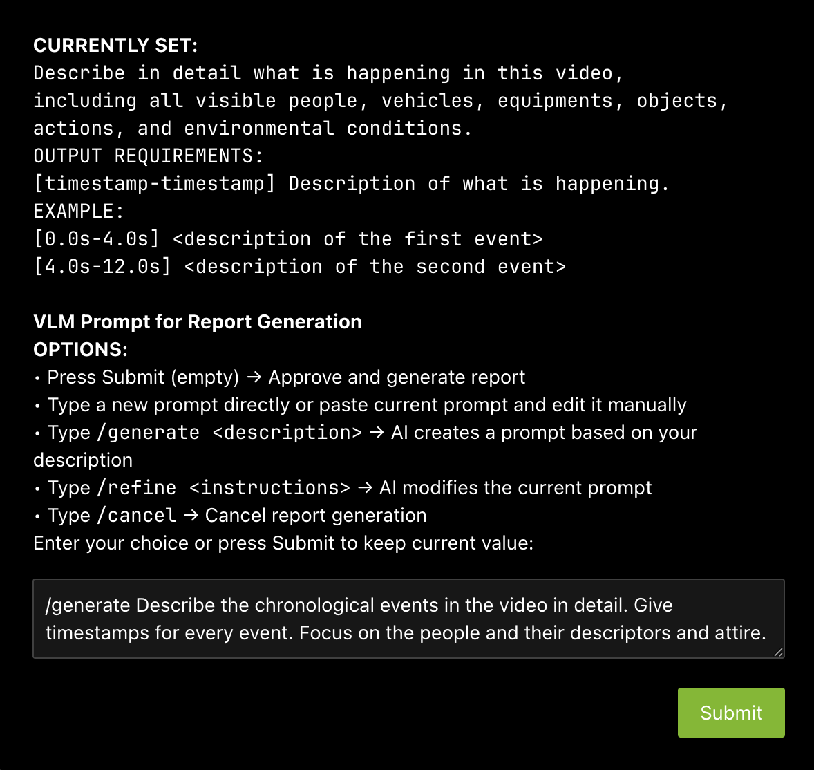 HITL: Generate new prompt based on description