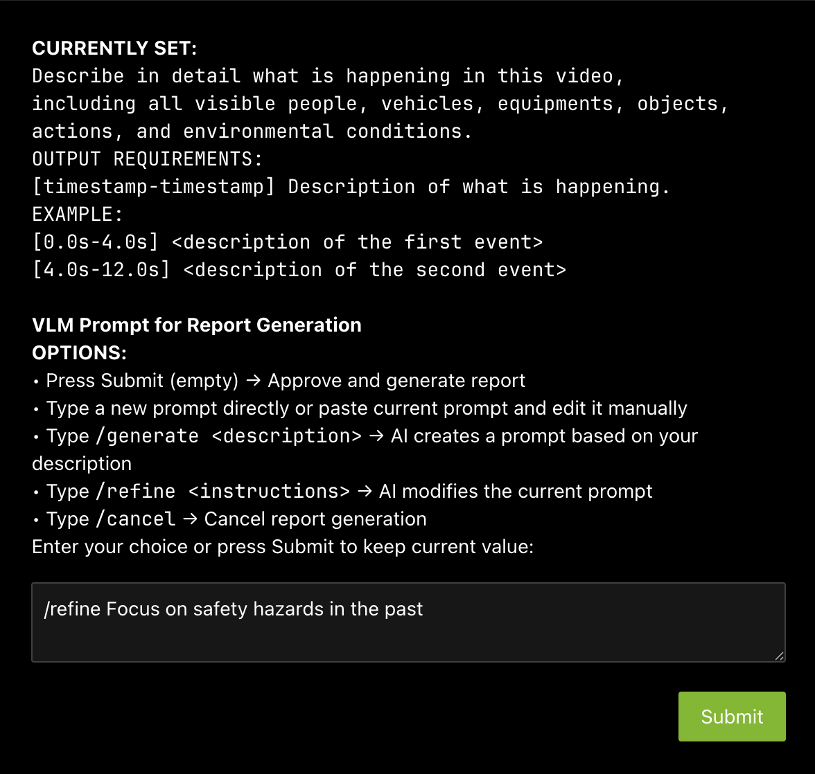HITL: Refine the existing prompt based on description