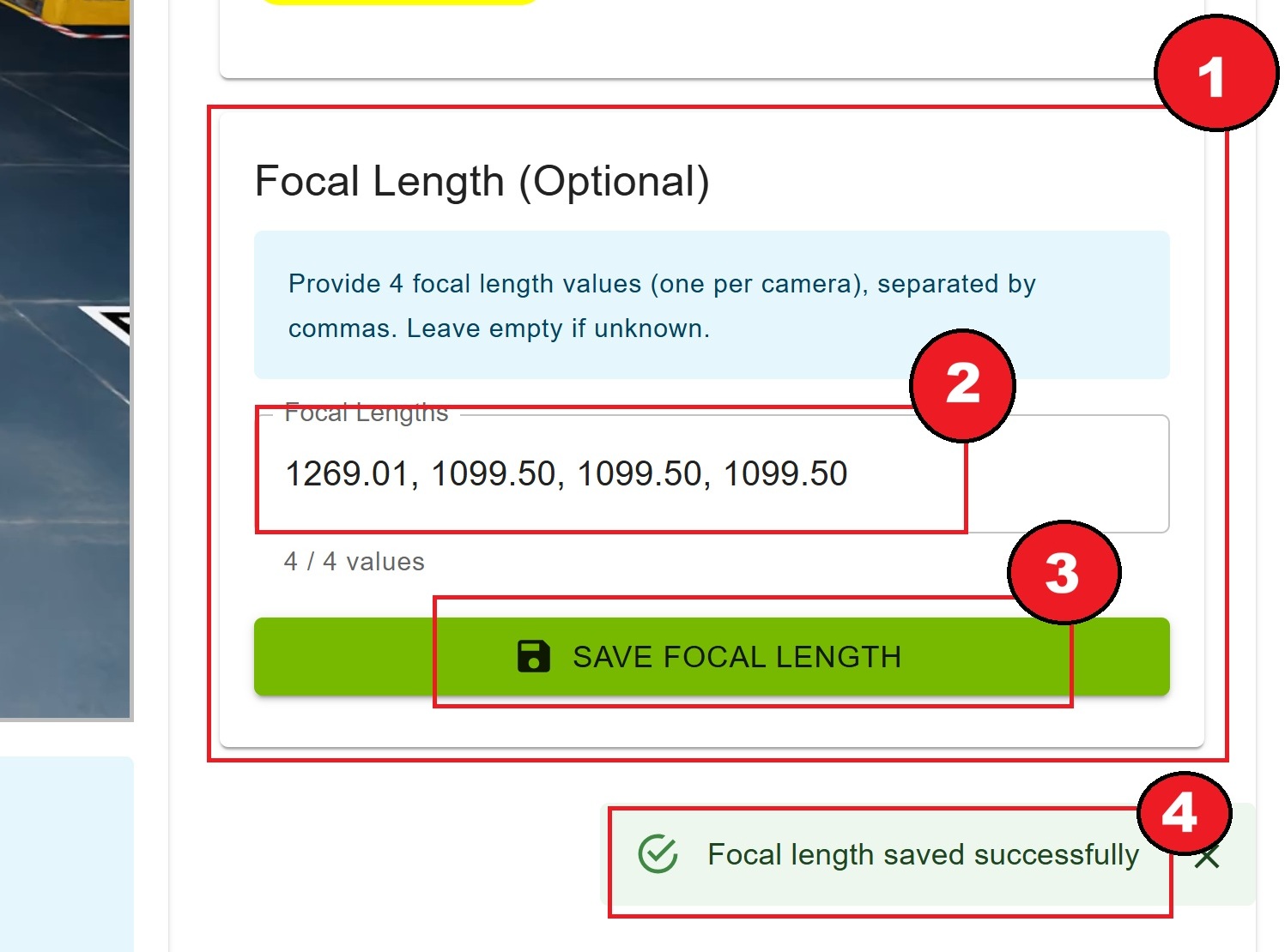 Focal Length Configuration