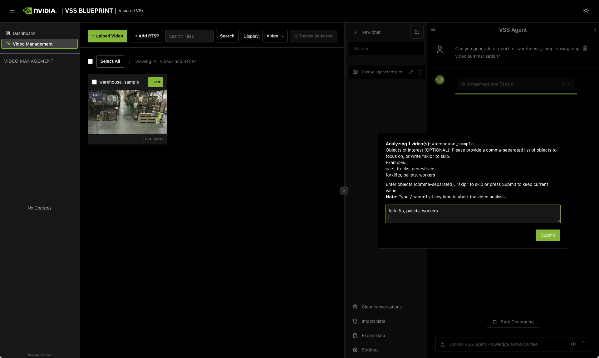 Pop-up for objects of interest input