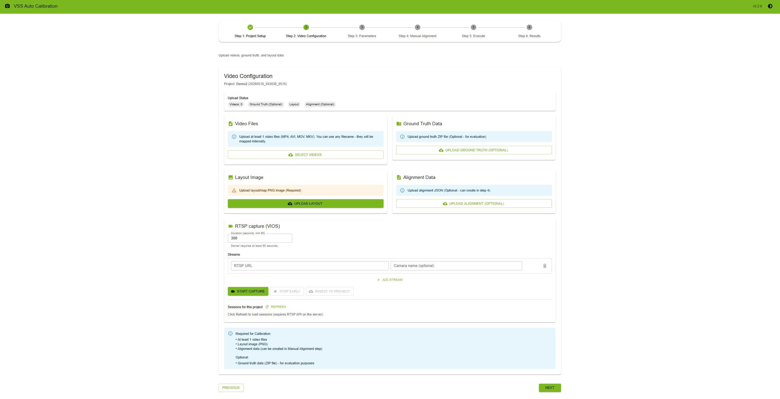 Video Configuration Step
