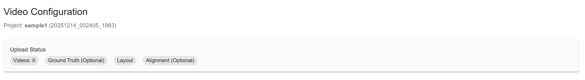 Upload Status