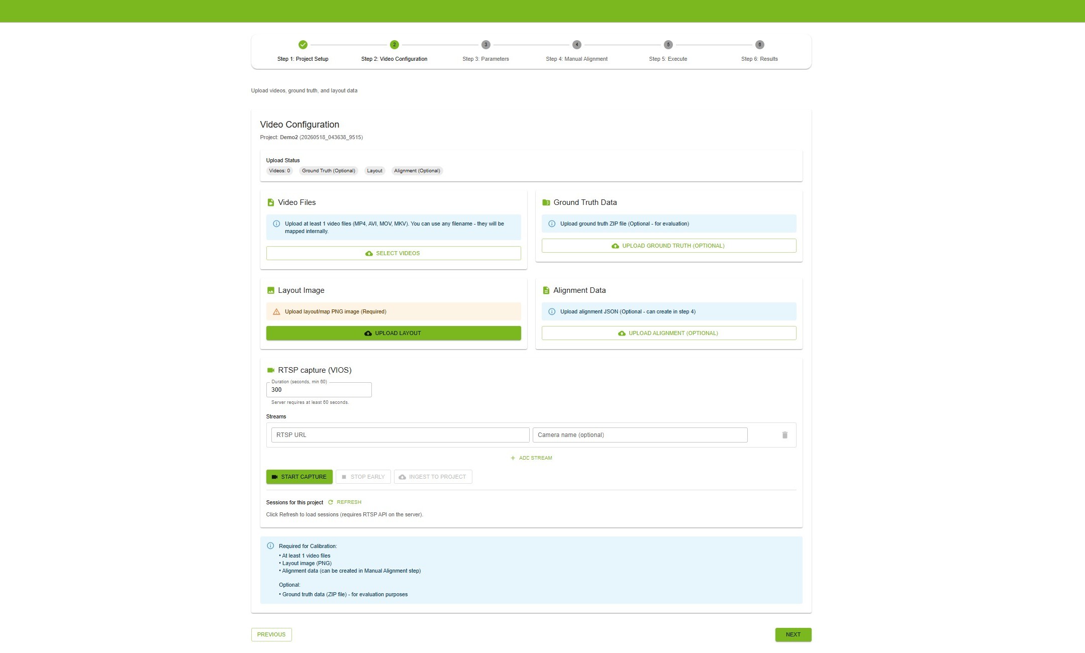 Video Configuration Step