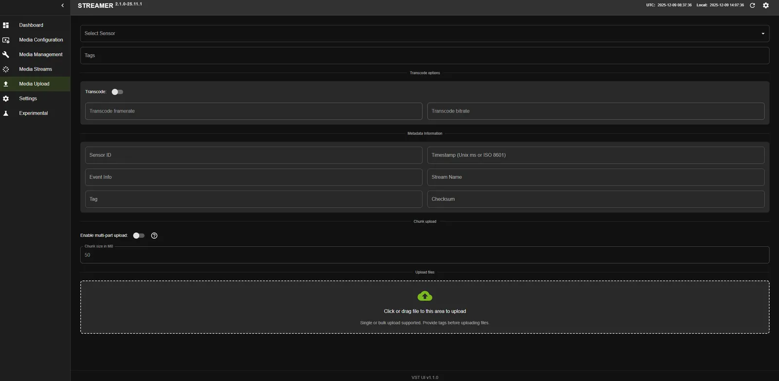 NVStreamer File Upload