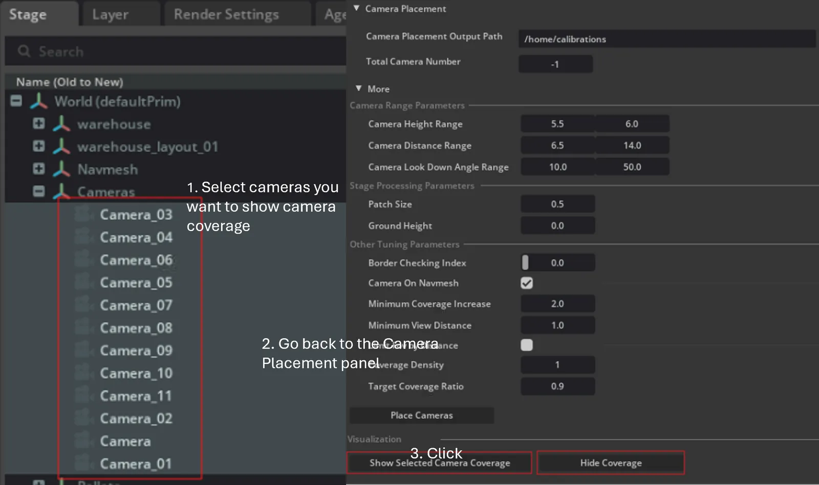 Camera Placement Visualization