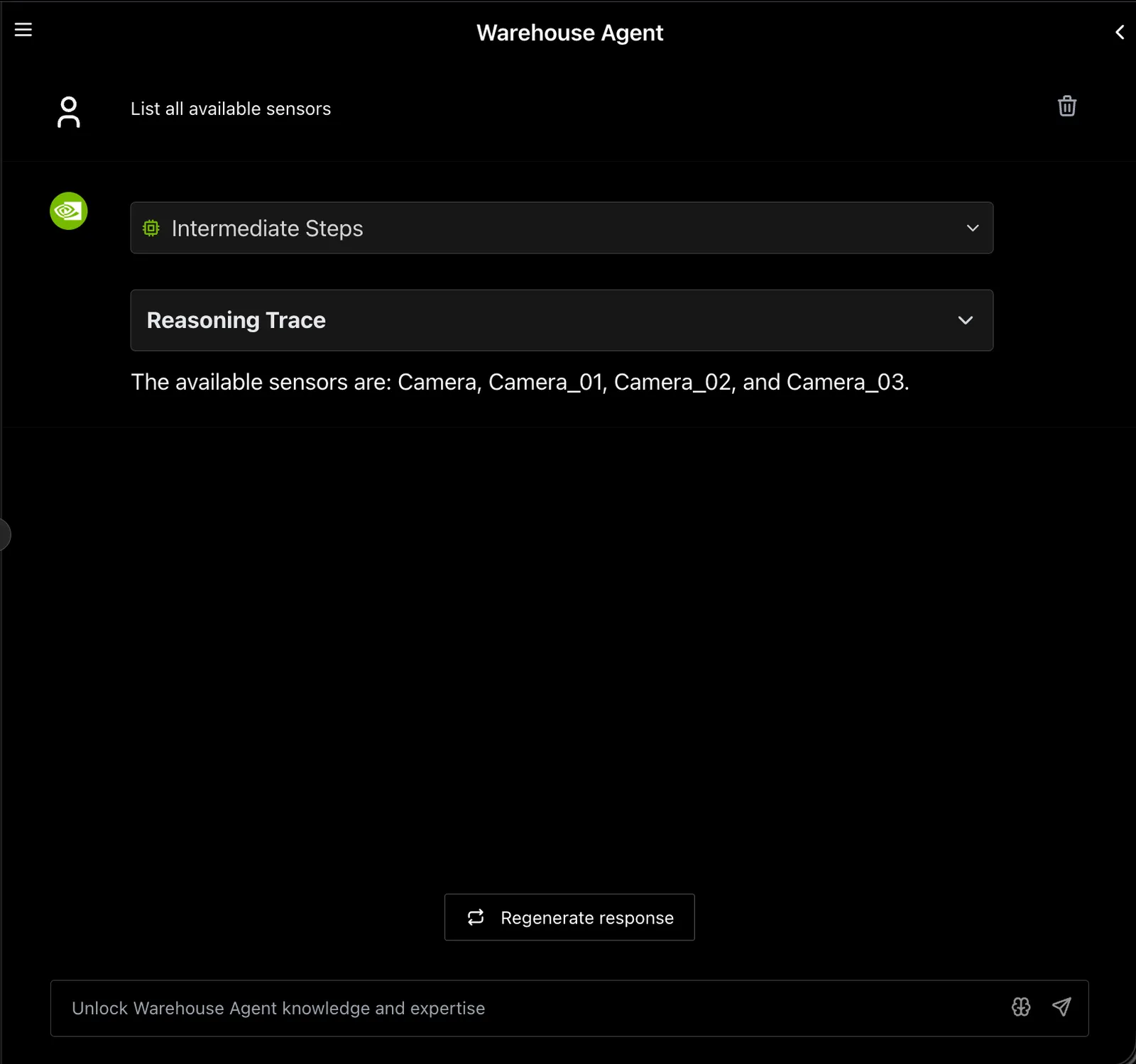 Listing available sensors