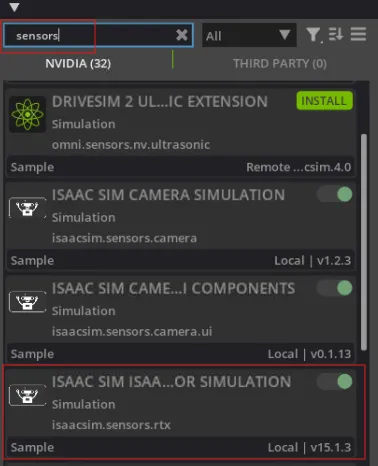 Sensors Tool