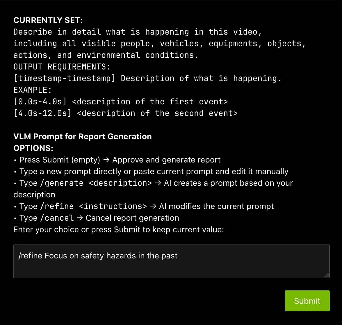 HITL: Refine the existing prompt based on description