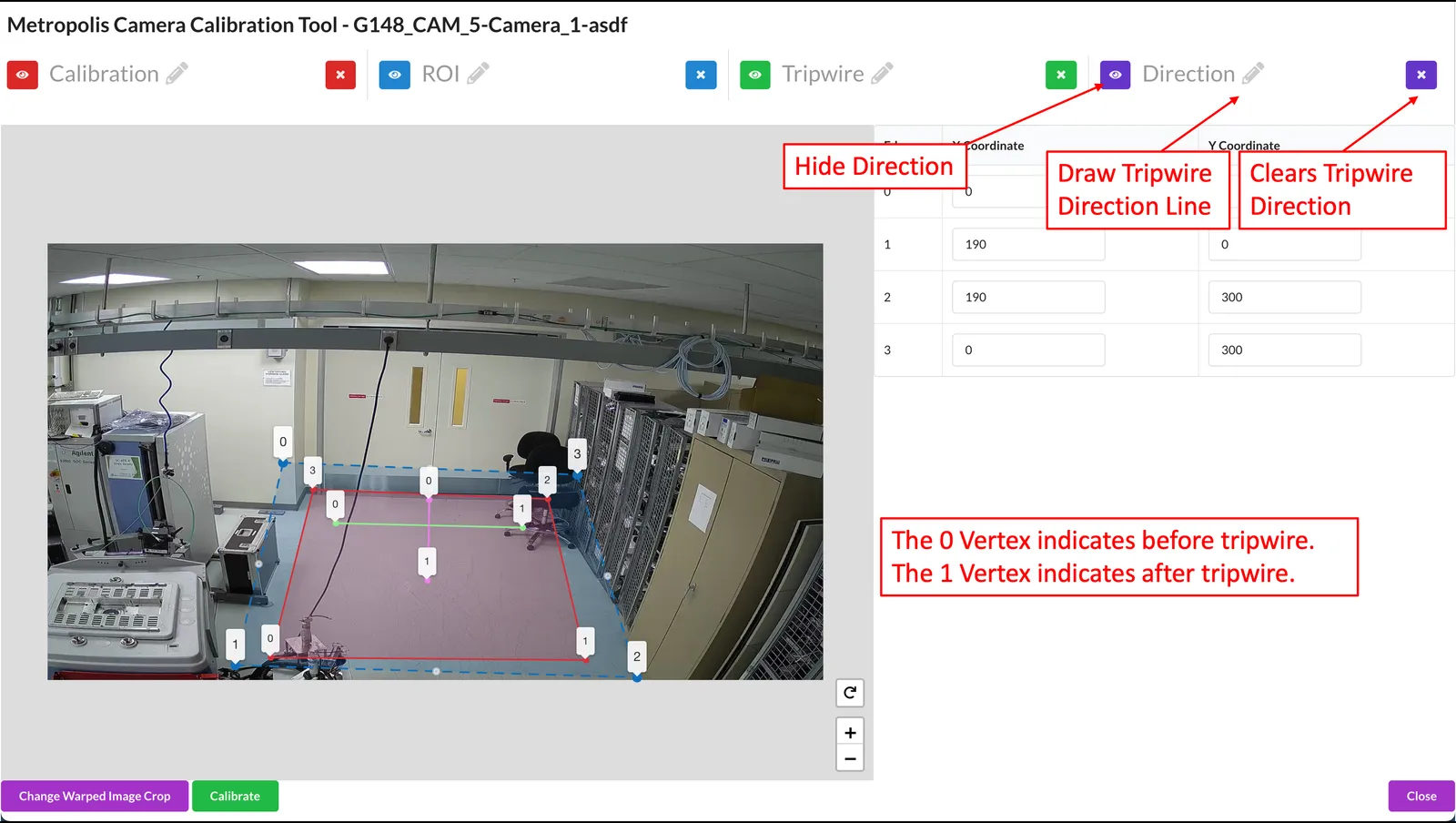 Tripwire Direction Creation